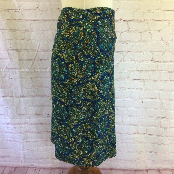 LuLaRoe Colorful Blue, Yellow and Green Skirt - Size Medium - Picture 3 of 6